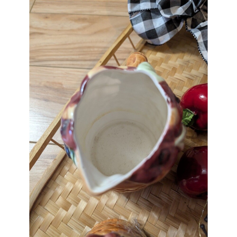 Charming Vintage Apple Kitchen Decor Set – Sugar Shaker, Creamer & Faux Fruit - Picture 5 of 8